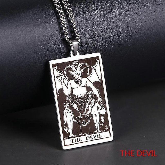 Collar con amuleto y colgante pagano de los Arcanos Mayores de Waite con carta del Tarot de Wicca, joyería wiccana: TEMPLANZA. Código de producto 51162 TEMPLANZA
