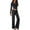 Black, variant on Stichou Women's 2026 Long Sleeve Tracksuits Two Piece High Waist Bell Buttom Loungewear Pants Sets Casual Outfits Streetwear Black S