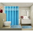 thumbnail image 5 of Bathroom Collection Geometric Home Decor Aqua Geometric 100% Polyester Shower Curtain & Liner Type 72 x 72 Inch 15 Count, 5 of 5