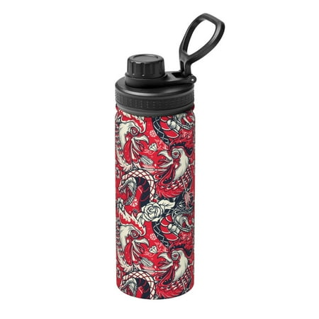 

Ocsxa Rooster Head Print 18oz Stainless Steel Water Bottle Unisex Water Bottle Insulated Sports Water Cup Flask for Cold Water Drinks/Sports/Travel/Car/School