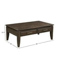 thumbnail image 2 of FurniFact Brown Cocktail Table with 2 Drawers – Vintage Solid Wood Coffee Table, 2 of 6