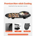 thumbnail image 5 of VEVOR Hot Pot with Grill, 2200W 2-in-1 Electric Smokeless Grill and Hot Pot, Korean BBQ Shabu Shabu Hotpot with Separate Dual Temperature Control, Non-stick Pan, for 1-6 People Family Dinning, 5 of 9