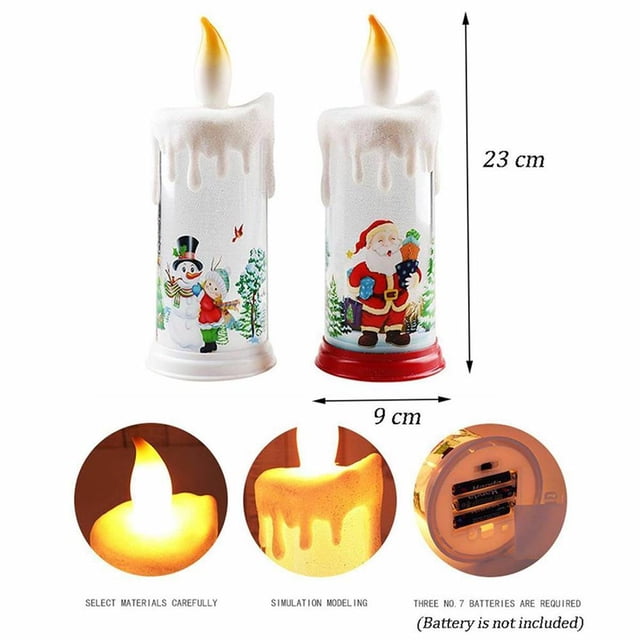Maoww Christmas LED Candle Light Bright Flickering Bulb Battery Operated Realistic Flames Fake Candle No.2