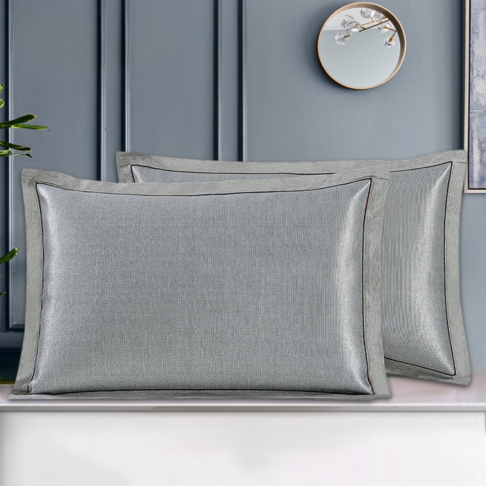 Specollect Clearance 5Pcs Ice Silk Pillowcase for Summer - Queen Size Cooling Pillow Cover, Breathable & Moisture-Wicking for Hot Sleepers - Machine Washable, Ultra Soft & Fade Resistant