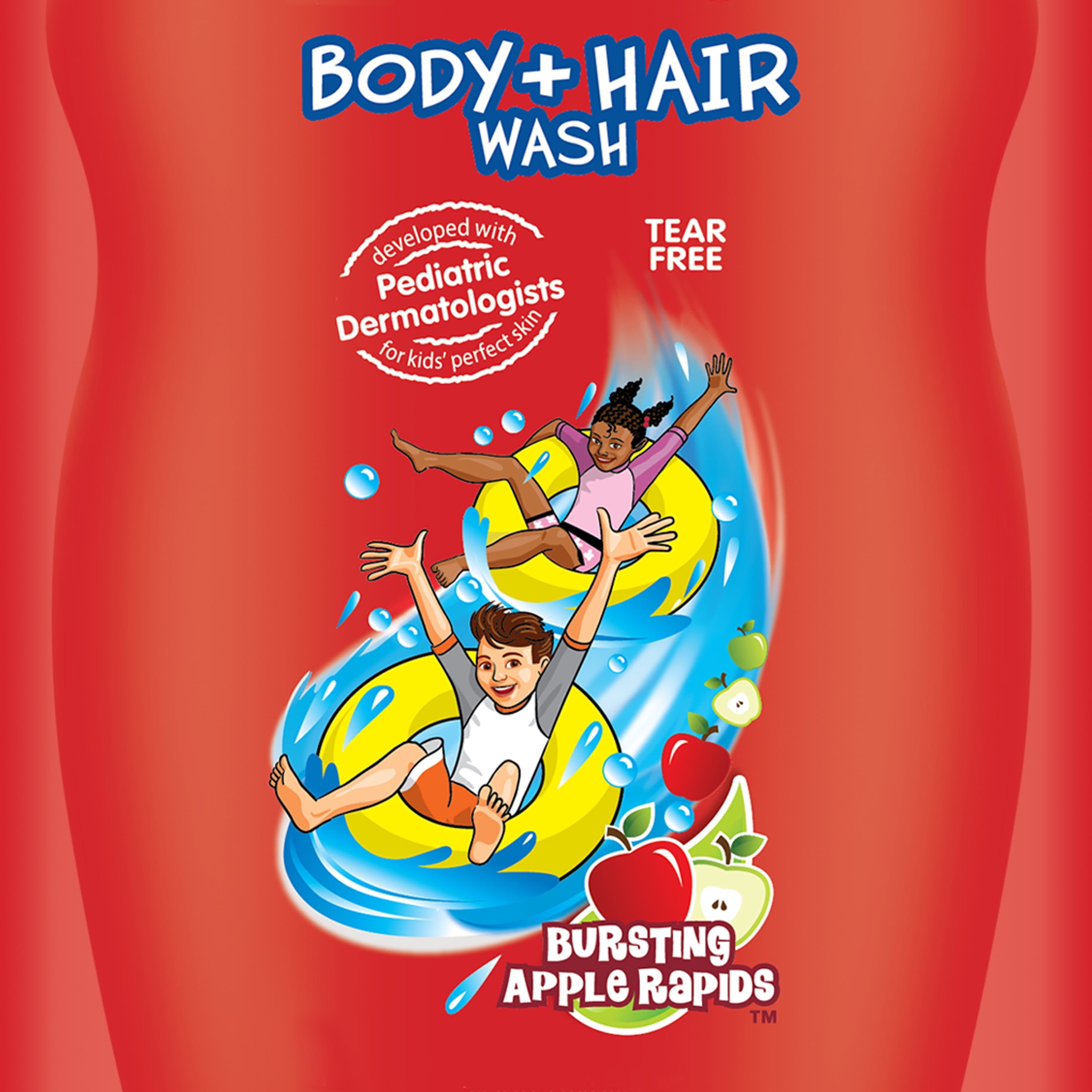 Dial Kids Body + Hair Wash, Bursting Apple Rapids, 24 fl oz
