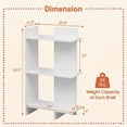 thumbnail image 3 of ELLEGNT 1 PCS Freestanding Bookshelf - 3-Tier Open Storage Shelf with Wall Anti-Tip Device White, 3 of 8