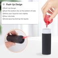 thumbnail image 4 of 10Pcs 12g Paperboard Lip Balm Tubes Lipstick Containers Round Refillable Kraft Containers for Solid Ointment Deodorant Sample Vial DIY Cosmetic Storage,Push-Up Style (black), 4 of 5