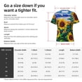 thumbnail image 4 of Naloa Landscape With Sunflowers Men's T-Shirt Sport T-shirt Men's Basic Tee Casual Men's Shirt, Round Neck, Short Sleeves - Medium, 4 of 5