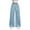 Light Blue, variant on Women's High Waist Drawstring Jeans - Loose Casual Wide-Leg Denim Pants, Dark Blue Size L