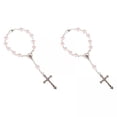 thumbnail image 1 of Pulsera de cruz religiosa,Pulsera de cruz religiosa Colgante de joyería clásico,Pulsera de cuentas de cruzado Encanto de estilo vintage,Pulsera de cruz con crucifijo de Jesús, 1 of 7