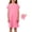 Pink, variant on Ynynloco Toddler Girls Cotton Summer Casual Crewneck Loose Short Sleeve Basic Tunic Playwear Shirt Dresses