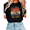 Black-3, variant on Women Cool Chickens With Sunglasses Colorful Graphic Tees T Shirt Tops Round Neck Cotton T Shirt White S-5XL