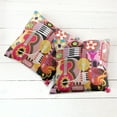 thumbnail image 2 of Ambesonne Colorful Throw Pillow Cover 2 Pack, Music Instruments, 18", Multicolor, 2 of 6