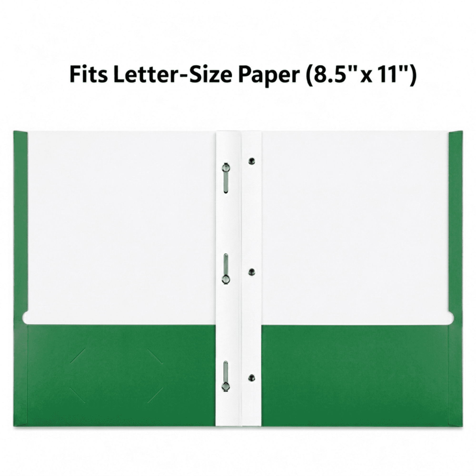 School Supply Boxes | (Green) Three Prong, Two Pocket Folders | 20 Pack | Letter Size Folders for the Classroom & Office