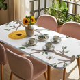 thumbnail image 3 of Bees Branches Table Cloths for 3 Foot Rectangle Tables, Farmhouse Spring Botanical Watercolor Patio Waterproof Elastic Fitted Tablecloths, Washable Rectangular Table Cover for Camping, 3 of 8