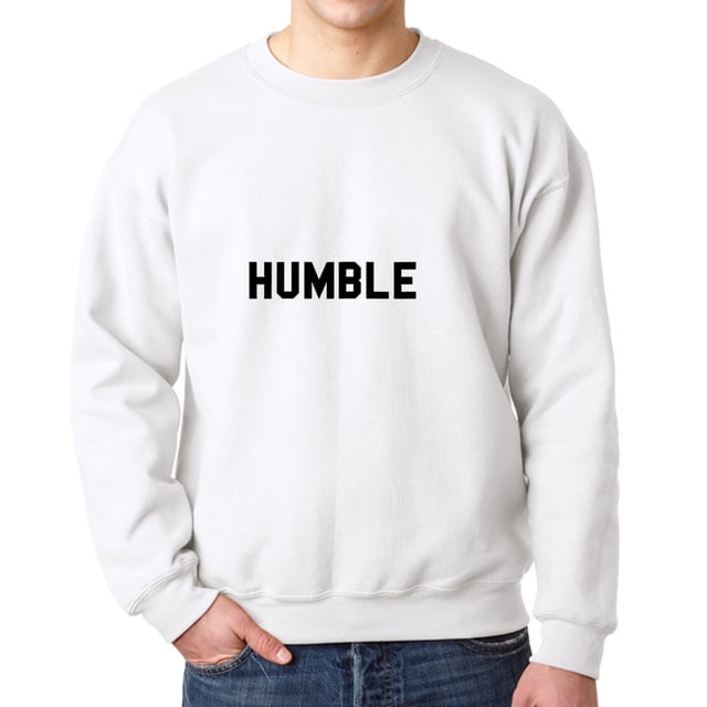 Humble Urban Slang Words Men's White Sweatshirt