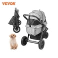 thumbnail image 2 of VEVOR Pet Stroller Carrier Dog Cat Strollers Lightweight Travel Rotate with Brakes Pet Pad Cup Holder for Puppy Dog Accessories ShopWise Round, 2 of 12