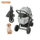 thumbnail image 2 of VEVOR Pet Stroller Carrier Dog Cat Strollers Lightweight Travel Rotate with Brakes Pet Pad Cup Holder for Puppy Dog Accessories ShopWise Round, 2 of 12