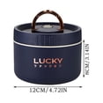 thumbnail image 3 of Bemona Thermal Lunch Box Bento Box Portable Insulated Lunch Container Stackable Leakproof Stainless Steel Food Container,One Layer，Brown, 3 of 3