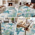 thumbnail image 5 of Teal Starfish Coastal Area Rugs 5'x7', Washable Small Throw Rugs for Laundry Room Playroom, Summer Beach Coral Nautical Ocean Indoor Outdoor Rug Non-Slip Low Pile Carpet Runner Reversible Floor Mats, 5 of 8