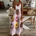 thumbnail image 4 of Colorful Donut Pattern Sleeveless Dress Loose Women's Dress Dresses Luxury Evening Dresses, 4 of 9