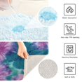 thumbnail image 4 of Rectangle Bath Rugs Plush Bathroom Carpet Mat Non Slip Bathroom Mats Pink and Teal Tie-dye, 4 of 5