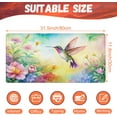 thumbnail image 2 of Large Gaming Mouse Pad for Desk, Watercolor Flying Hummingbird Desk Mat, Beautiful Garden Desk Pad, 31.5"x15.7" Extended Big Computer Keyboard Mouse Pad with Non-Slip Base and Stitched Edge, 2 of 6