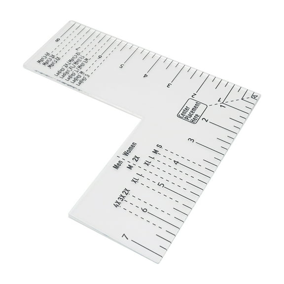 Tshirt Rulers Guide Left Chest Placement Tool T Shirt Rulers Alignment Tool Placement for Press Printing(Adult)