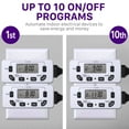 Fosmon 7 Day Programmable Digital Timer Outlet (2 Pack), Digital Light Wall Timer with ON/Off