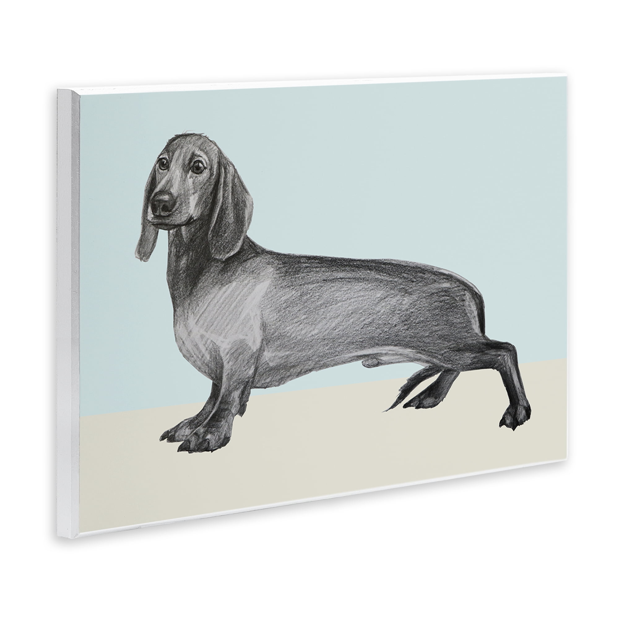 Stupell Industries Sketched Dachshund on Blue Wall Plaque Art, design by Violeta Vollmer