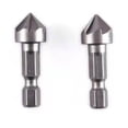 thumbnail image 2 of RANMEI Six Flute Hex Shank Chamfer Deburr Countersink Tool For For Woodworking And Soft Metals With Properly Seated Screw Heads, 2 of 9