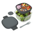 thumbnail image 3 of (2 pack) Bentgo Glass All-in-One Salad Container - Dark Gray, 3 of 9