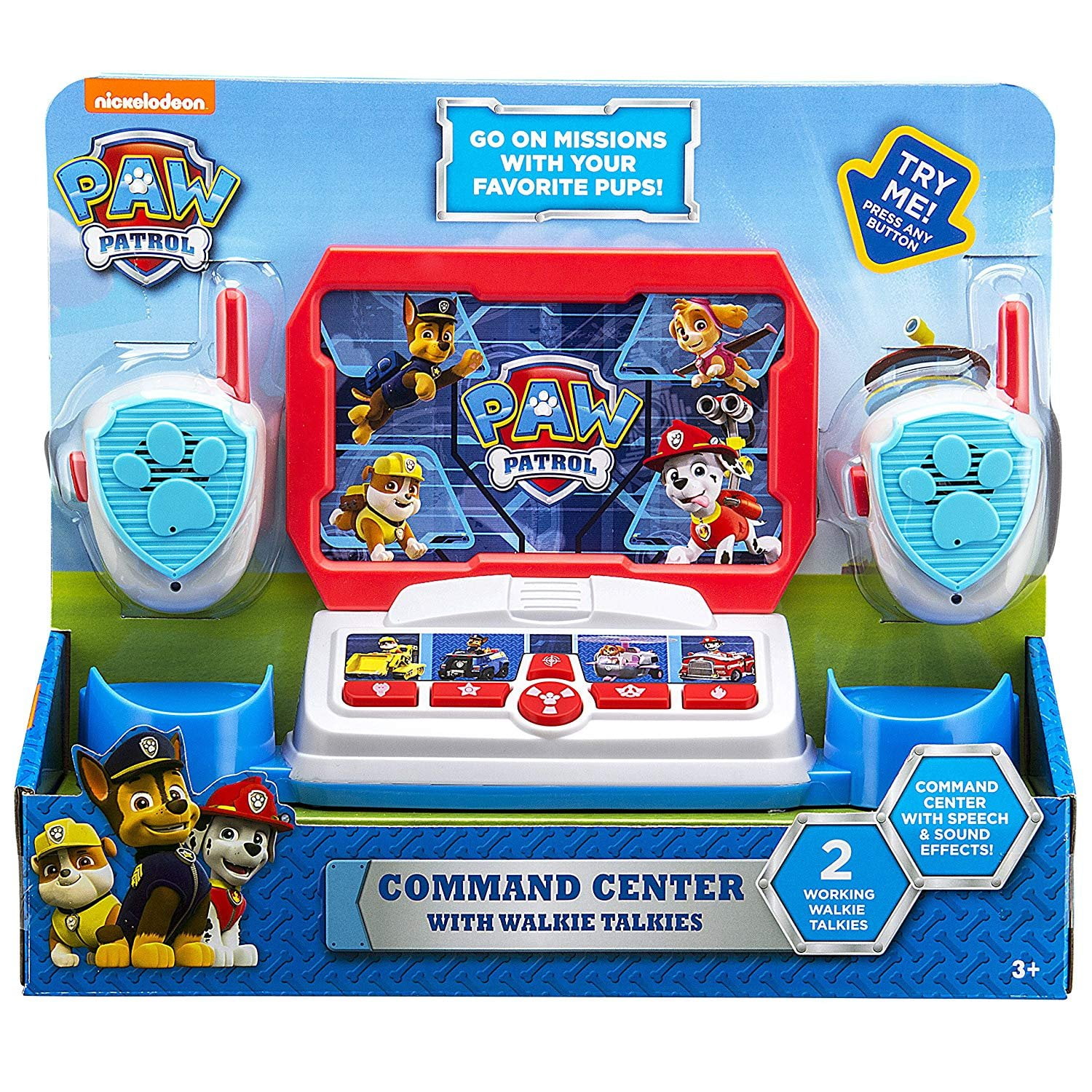 Paw Center with Friendly Walkie Talkies and Speech & Sound Effects - Walmart.com