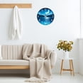 thumbnail image 7 of Blue Wall Clock 16 Inch Silent Non Ticking Large Modern Moon Ocean Wall Clocks Battery Operated Round Decotative Wall Clocks for Kitchen Living Room Office, 7 of 7