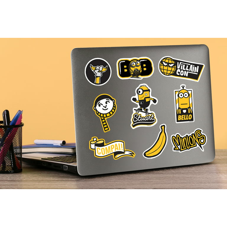 Despicable Me Minions Decals - Set of 3 Kevin Stickers for Car Water Bottle  Bike Helmet Laptop Skateboard - Outdoor Rated Water Resistant Vinyl Decals