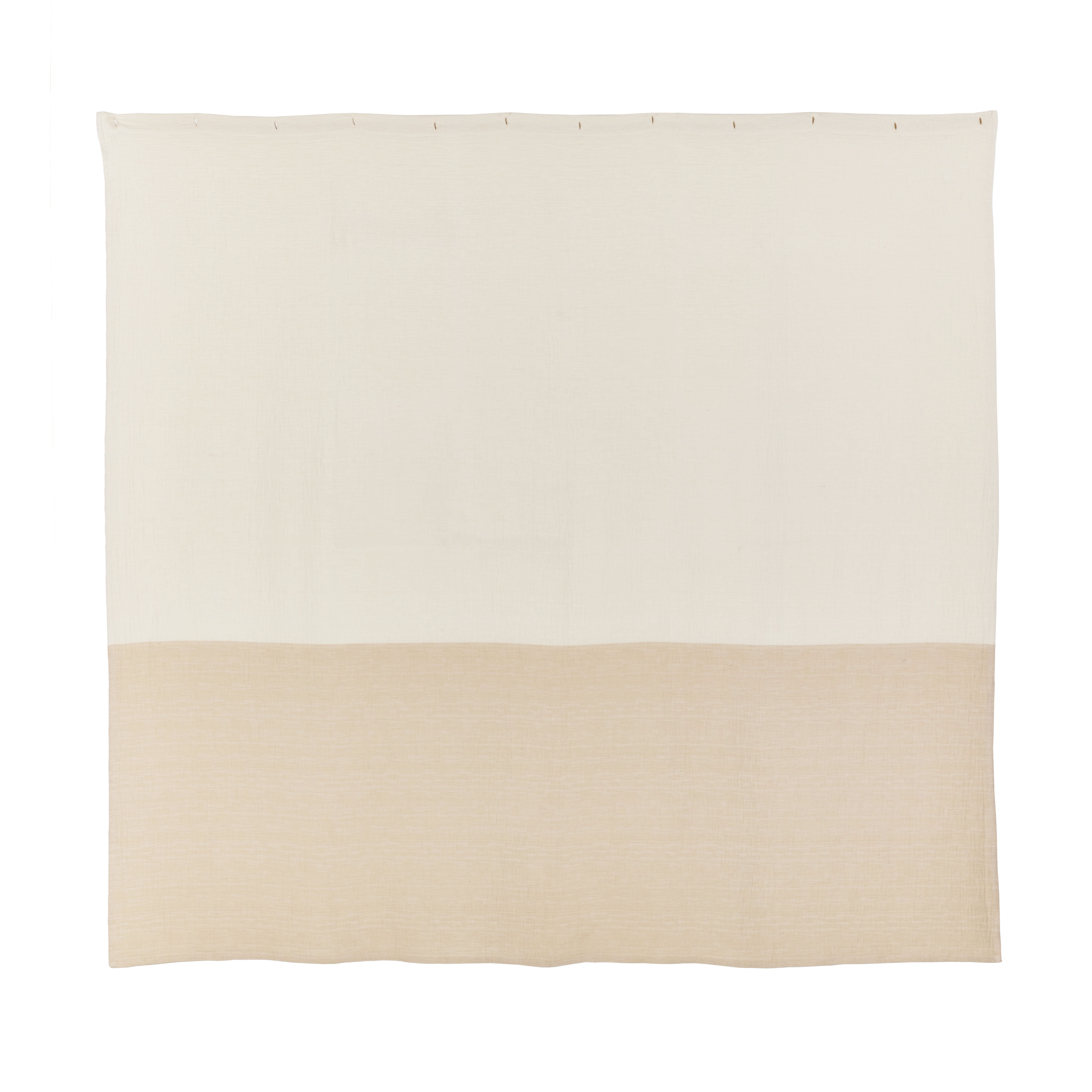 Better Homes and Gardens Tan Color Block Boucle Cotton/Poly Shower Curtain, 72" x 72"