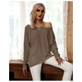 thumbnail image 2 of Pull-over à Manches Longues pour Femmes en Maille Bouffant Solide, 2 of 6