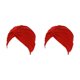 thumbnail image 4 of Minnieouse Turbante musulmán, gorros Hijabs, turbantes sólidos, sombreros, gorro con volantes, transpirable, cabeza de quimio, pelo para rojo brillante 2piezas, 4 of 6