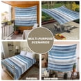 thumbnail image 6 of Blue Nordic Style Stripes Tapestry for Bedroom Wall Hanging Tapestry, Blue Gray Texture Ceiling Backdrop Tapestries Poster Blanket Wall Decor for Teens Room Living Room Dorm 59" x 90", 6 of 8