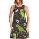 thumbnail image 1 of Fotbe Dinosaur Skeleton Vestido de Verano sin Mangas para Mujer – Vestido Midi Línea A, Estilo Camiseta Floral, Vestido Playero Casual y Fluido, 1 of 7