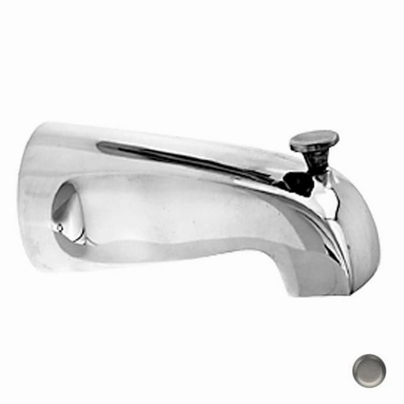 5 in. Brass Nose Diverter Tub Spout - Satin Nickel