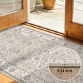 thumbnail image 2 of Washable Entryway 3x7 Runner Rug: Farmhouse Kitchen Hallway Rug Wide Soft Water Resistant Floor Mat For Bathroom Non Slip Indoor Carpet Living Room Bedroom Dining Room(3x7 Beige), 2 of 9