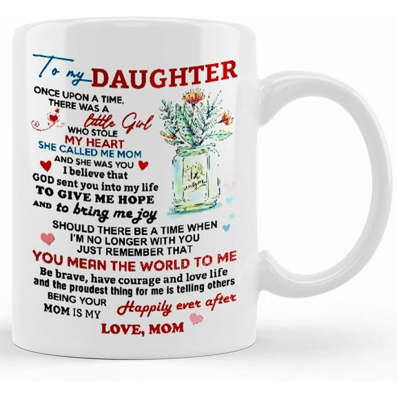 Love Daughter Magic Mug, Awesome Gift With Love Messages As Christmas Gift, Birthday Present For Daughter From Mother Mg2oo9, Ceramic Novelty Coffee Mug, Tea Cup, Gift Present For Birthd