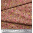 thumbnail image 2 of Soimoi Rayon Fabric Leaves,Butterfly & Flower Floral Print Fabric by Yard 42 Inch Wide, 2 of 3