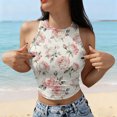 thumbnail image 2 of QASIEATN Women Tank Top Sleeveless Slim Fit Vest Crop Tops Teen Girl Retro Streetwear Fashion Camisole for Women, 2 of 5