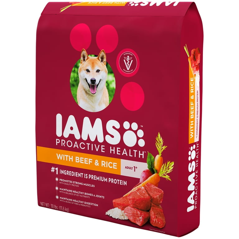 IAMS PROACTIVE HEALTH Adult Dry Dog Food Beef and Rice 30 lb. Bag