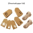 thumbnail image 1 of Etiquetas de regalo de papel de Navidad de 200/240 Uds., etiqueta colgante Vintage con cordel, tarjeta de Navidad para manualidades DIY, Kits de decoración para fiestas  3 modelos kraft 150 piezas Yuarrent HA000788-05B, 1 of 1