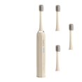 thumbnail image 1 of Dsseng Electric Toothbrush with 3 Replacement Brush Head for Adults Kids  USB Rechargeable  Soft Bristle  Smart Timer  Fully Automatic  High Frequency. Waterproof  Great Gifts  1PC  Khaki, 1 of 7