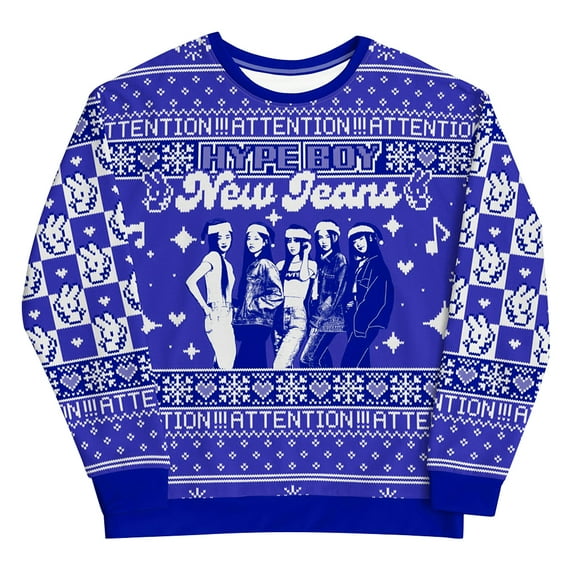 Kpop New Jeans NJWMX Merch Christmas Sweater Cosplay Unisex Fashion Long Sleeve Crewneck Sweatshirts