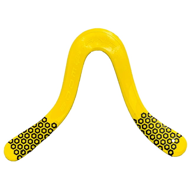 Manu Pro Boomerang amarillo - ¡Para niños de 8 a 80 años! ¡Un gran boomerang moldeado profesionalmente diseñado por el campeón mundial Manuel Schuetz!